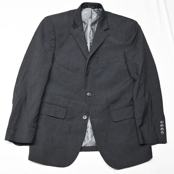 Pronto Uomo Platinum 39R 40R‎ Charcoal Gray 100% Wool Blazer Jacket Sport Coat